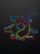 Das Chrome and Social Networks Wallpaper 132x176