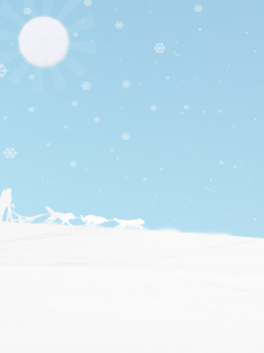 Winter White And Blue wallpaper 240x320