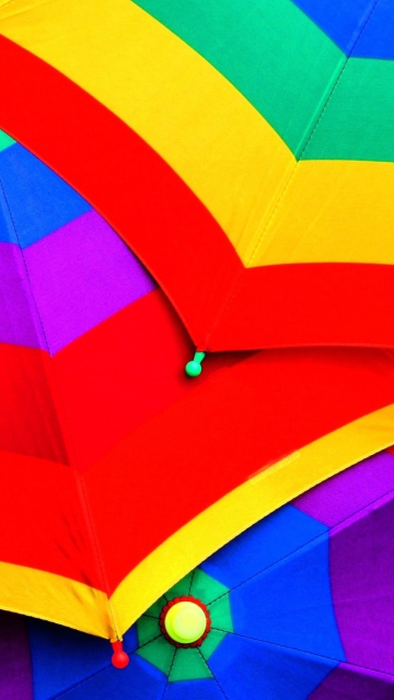 Rainbow Umbrellas wallpaper 360x640