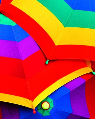 Kostenloses Rainbow Umbrellas Wallpaper für 240x320