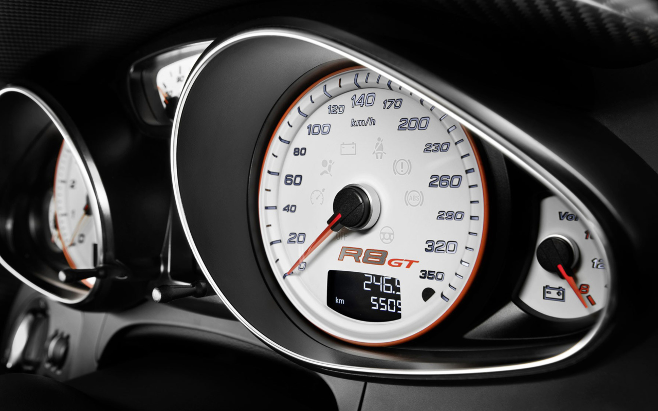 Audi R8 Gt Speedometer wallpaper 1280x800