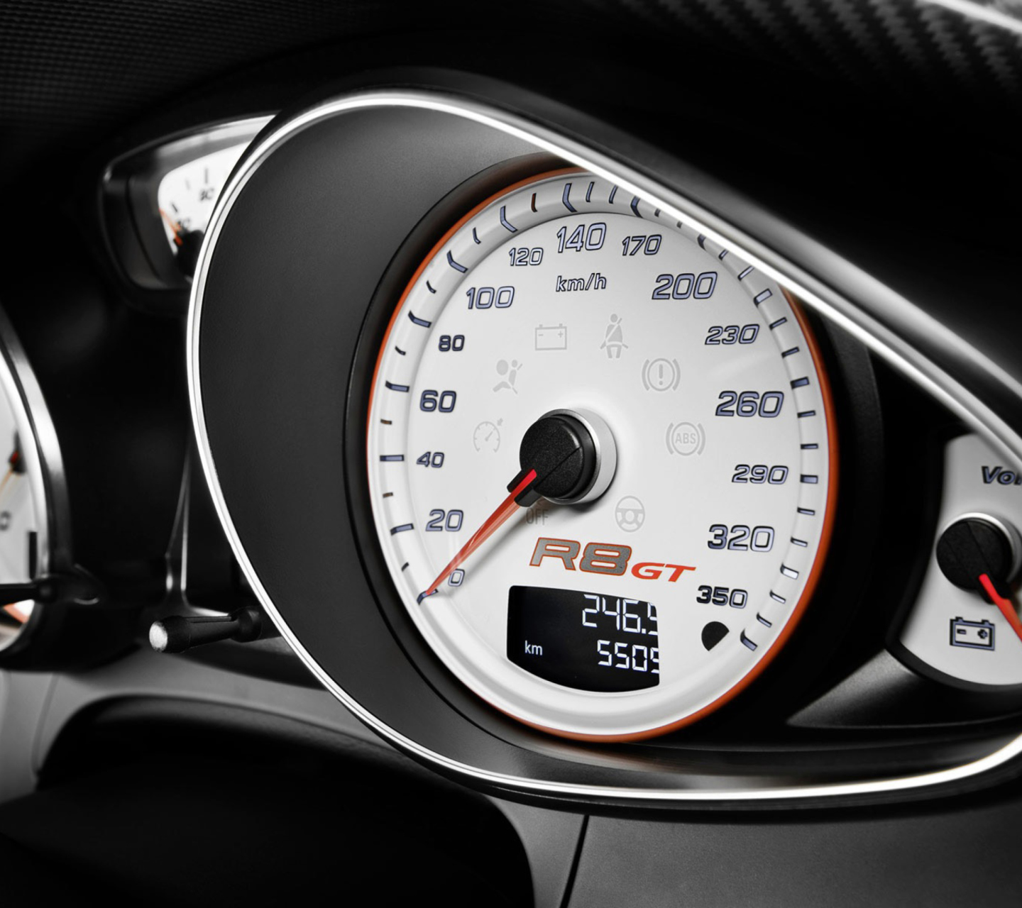 Обои Audi R8 Gt Speedometer 1440x1280