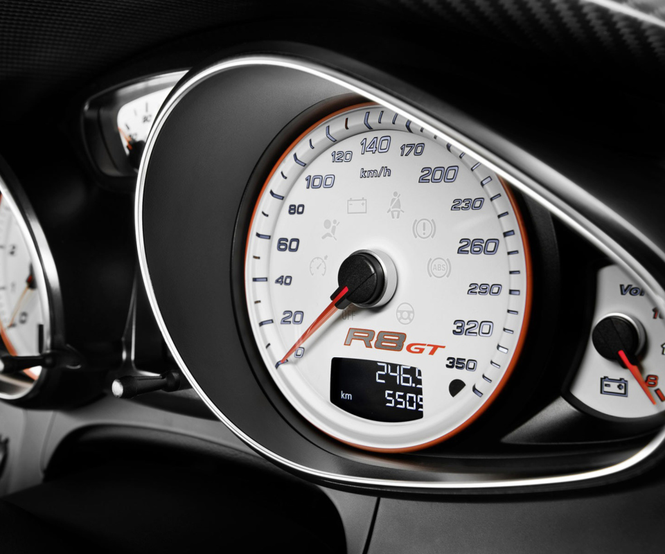 Screenshot №1 pro téma Audi R8 Gt Speedometer 960x800