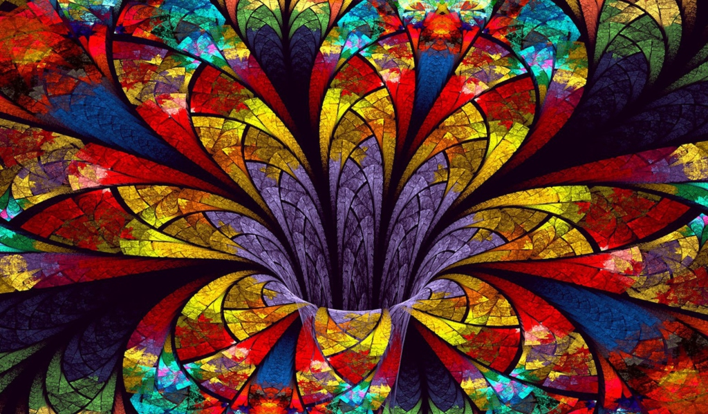 Fondo de pantalla Fractal Flower 1024x600