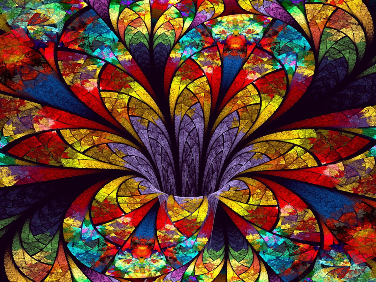 Das Fractal Flower Wallpaper 1280x960