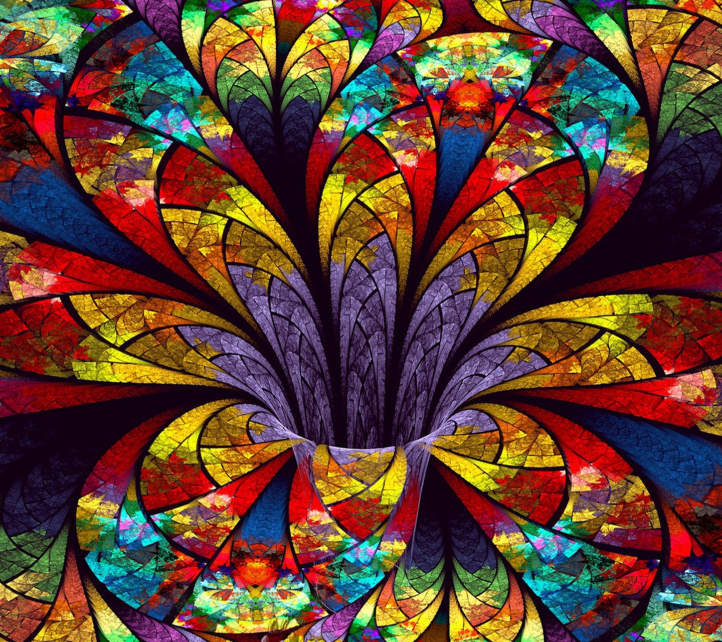 Das Fractal Flower Wallpaper 1440x1280