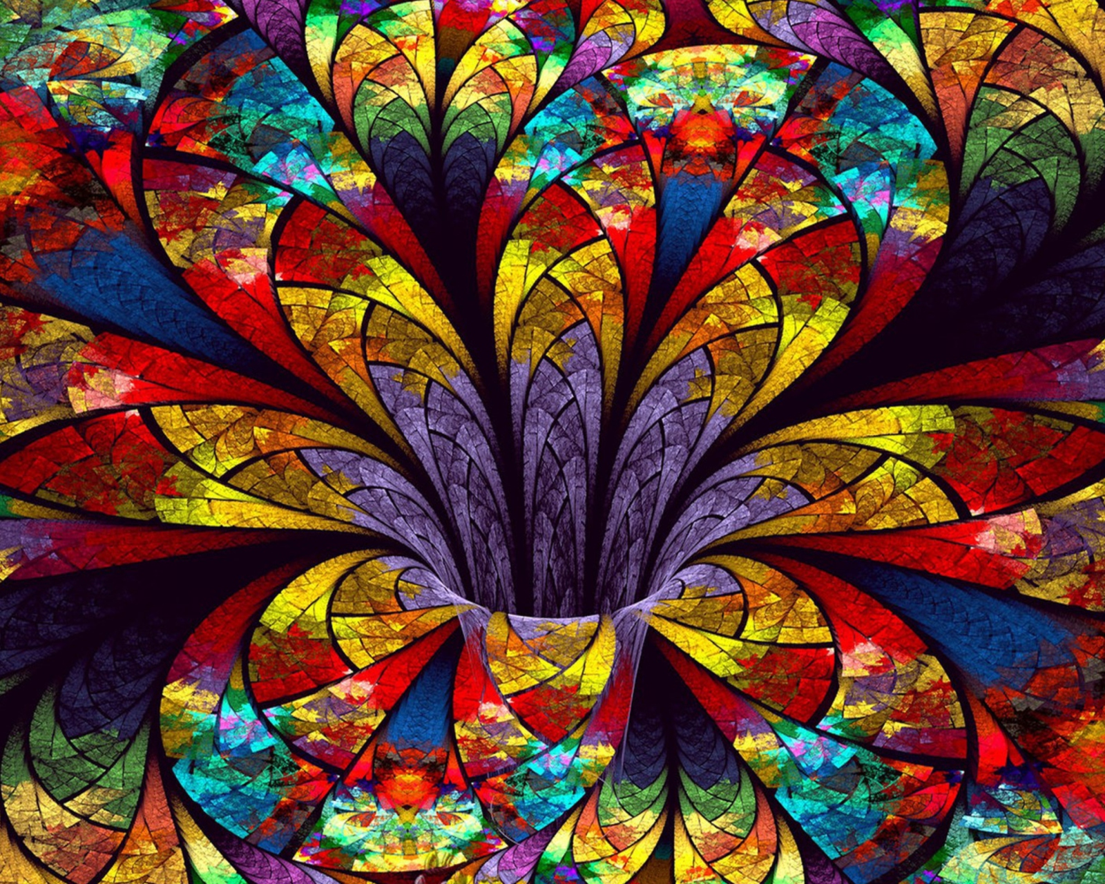 Das Fractal Flower Wallpaper 1600x1280