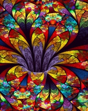 Fondo de pantalla Fractal Flower 176x220