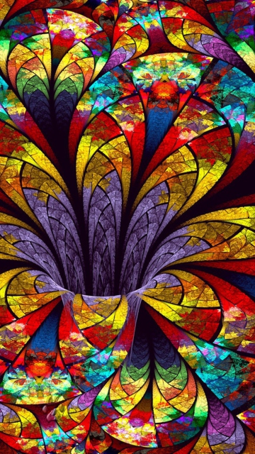 Fondo de pantalla Fractal Flower 360x640