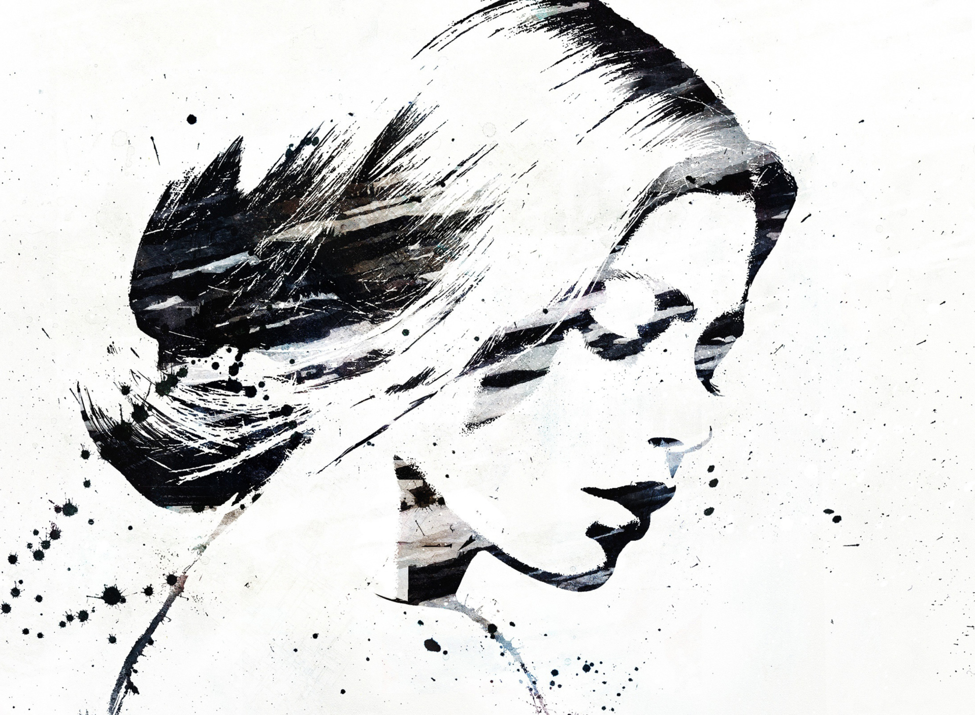 Обои Catherine Zeta Jones Graffiti 1920x1408