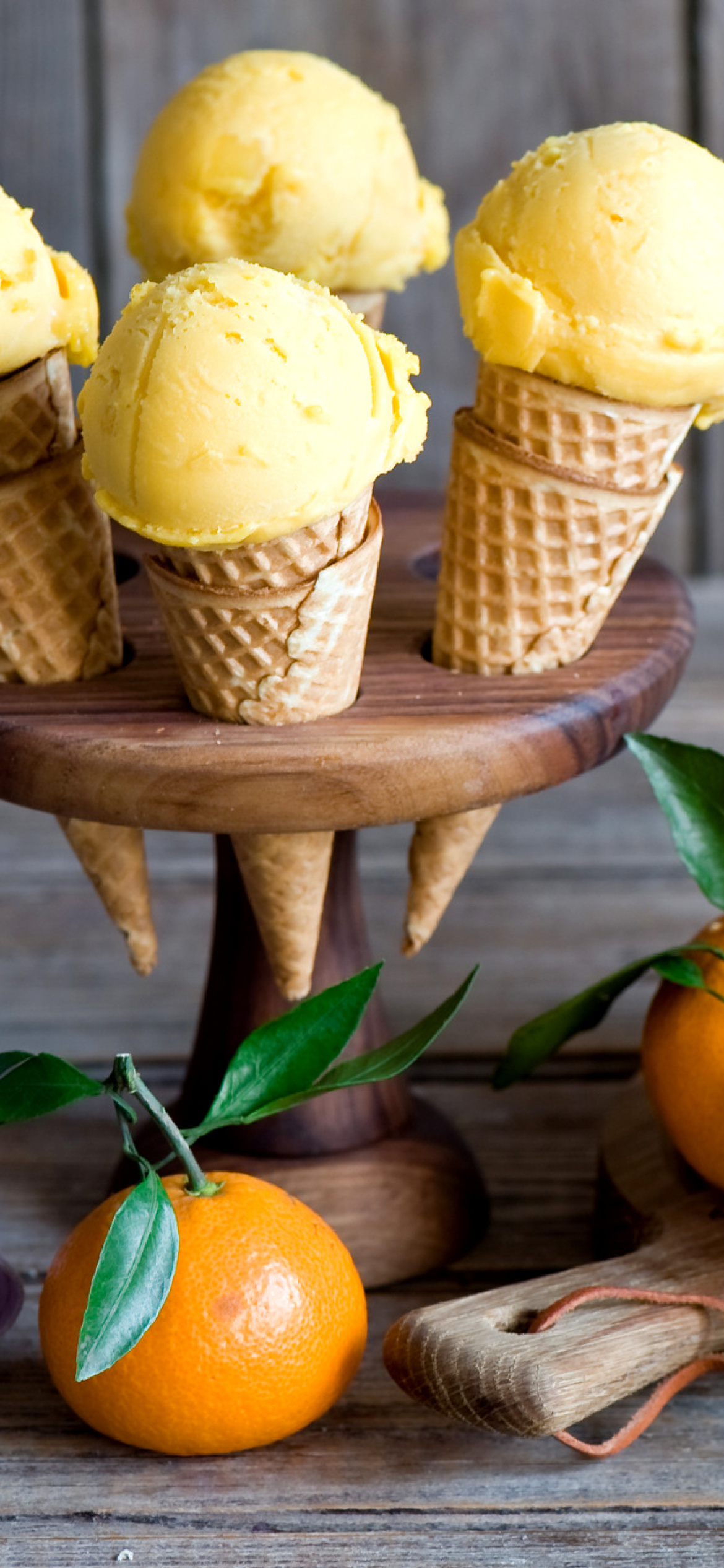 Обои Tangerine Ice Cream 1170x2532