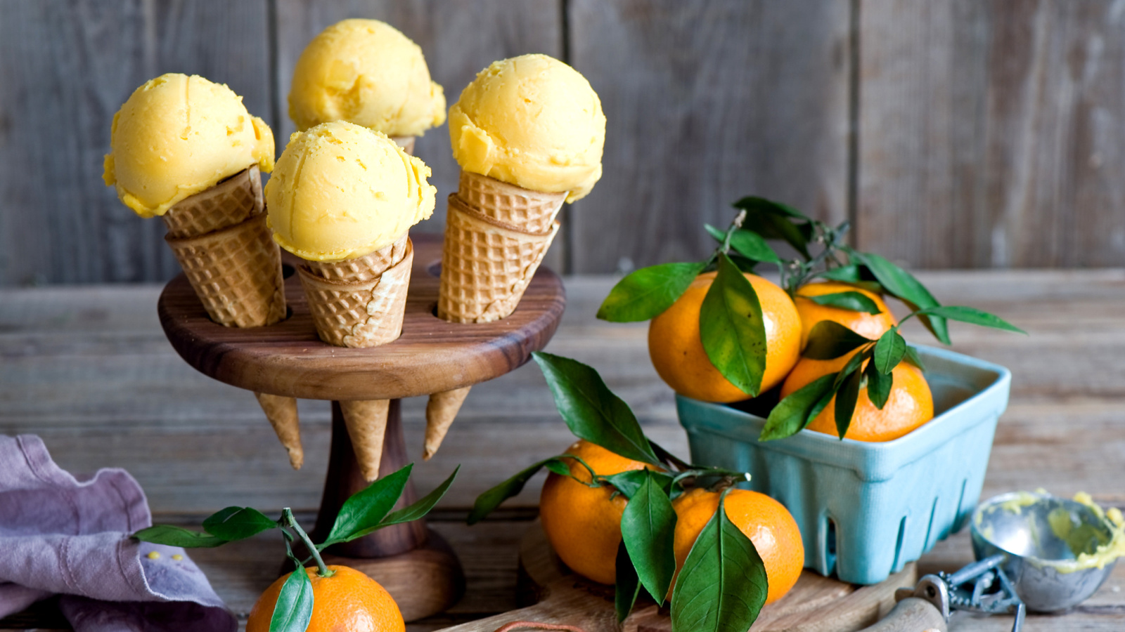 Tangerine Ice Cream wallpaper 1600x900