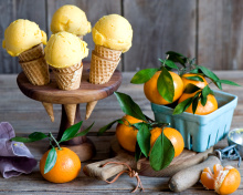 Tangerine Ice Cream wallpaper 220x176