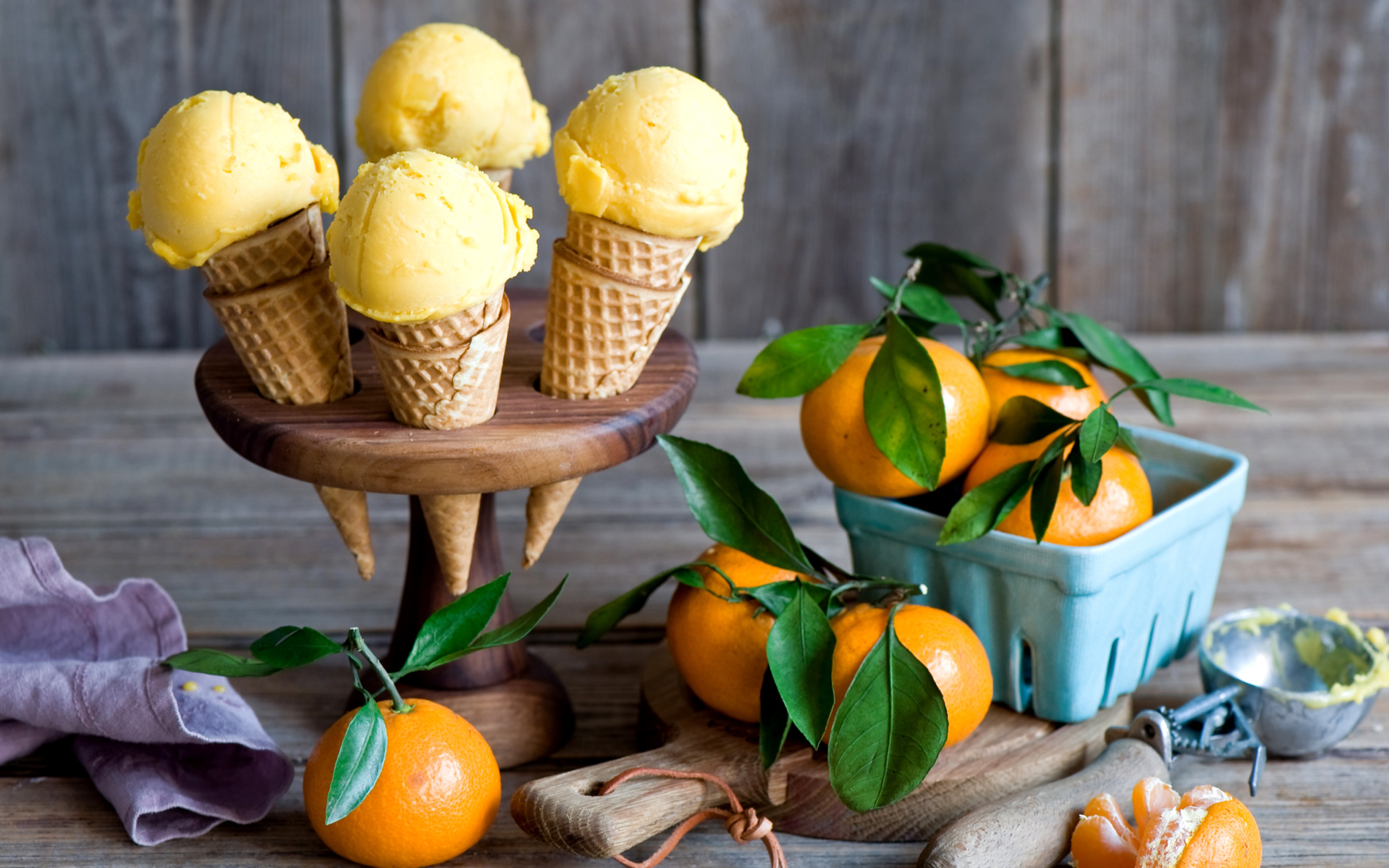 Tangerine Ice Cream wallpaper 2560x1600