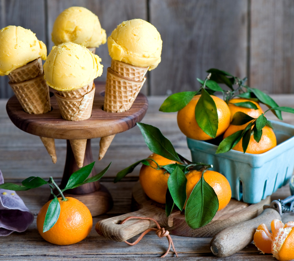 Das Tangerine Ice Cream Wallpaper 960x854