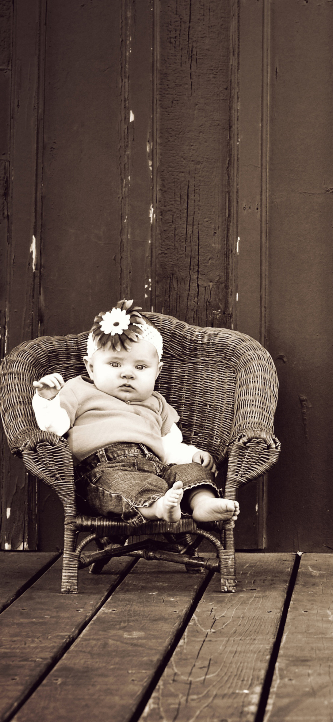 Fondo de pantalla Cute Baby Vintage Style 1170x2532