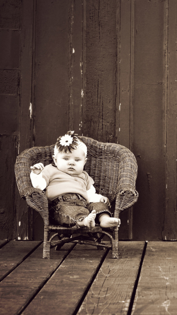 Fondo de pantalla Cute Baby Vintage Style 360x640