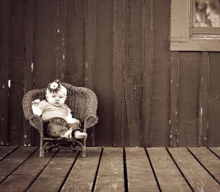 Cute Baby Vintage Style - Obrázkek zdarma pro 208x208