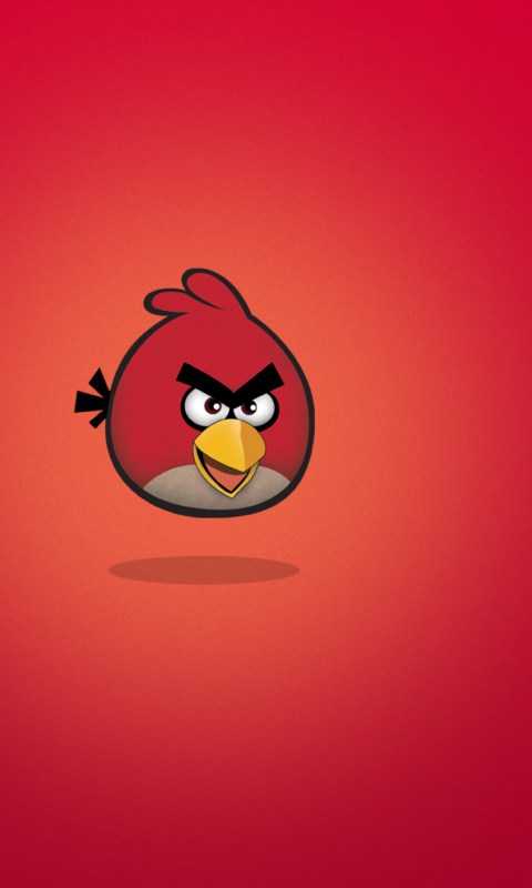 Обои Angry Birds Red 480x800