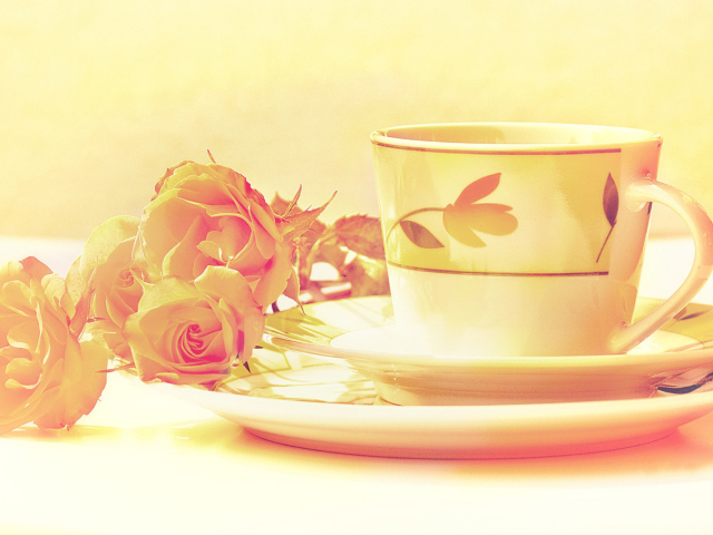 Tea And Roses wallpaper 640x480
