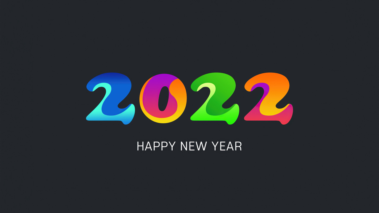 Обои Happy new year 2022 1280x720