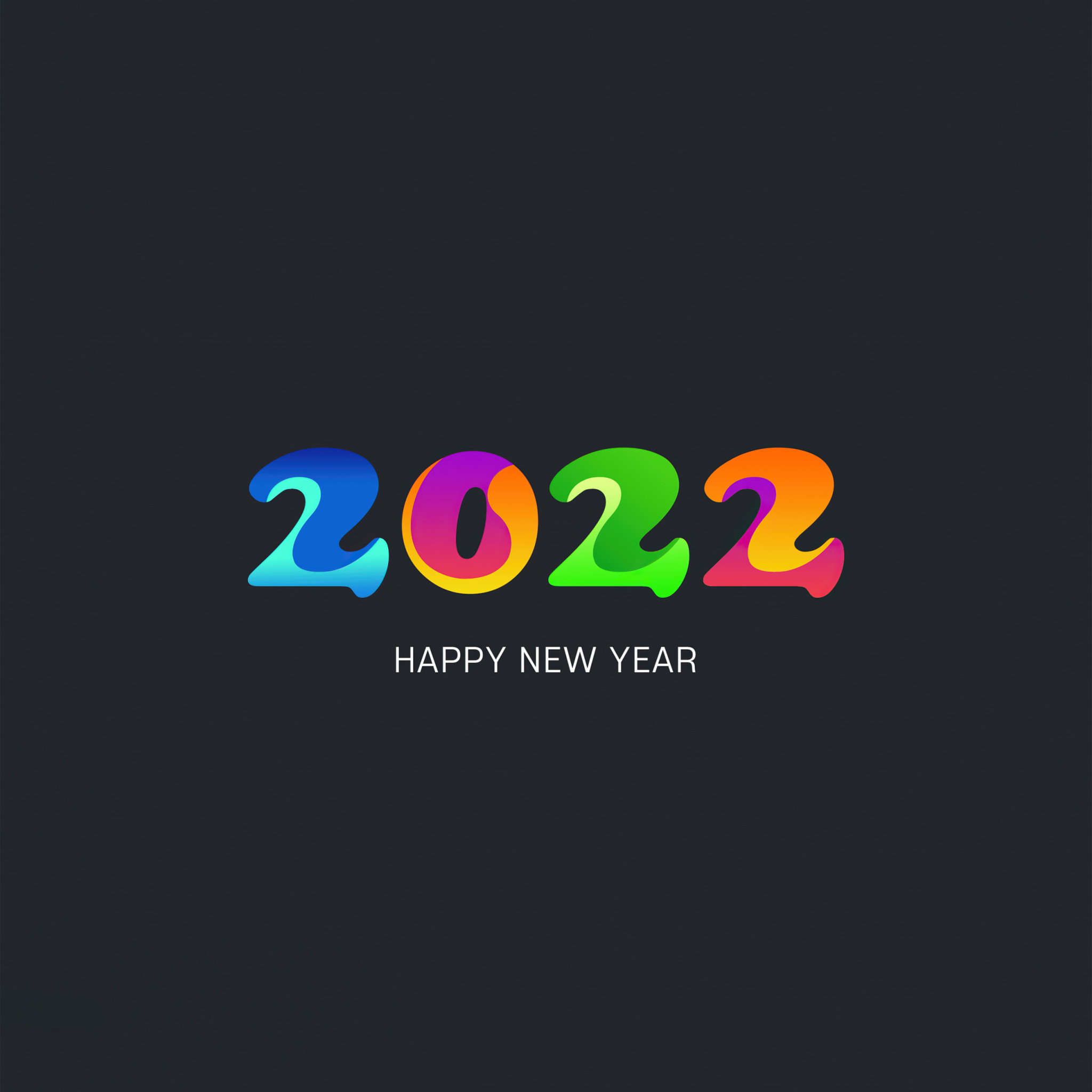 Happy new year 2022 wallpaper 2048x2048