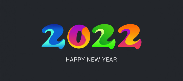 Обои Happy new year 2022 720x320