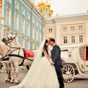 Das Wedding in carriage Wallpaper 128x128