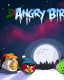 Angry Bird Christmas wallpaper 128x160