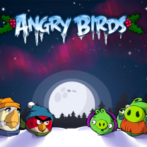 Das Angry Bird Christmas Wallpaper 208x208