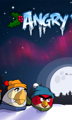 Angry Bird Christmas screenshot #1 240x400