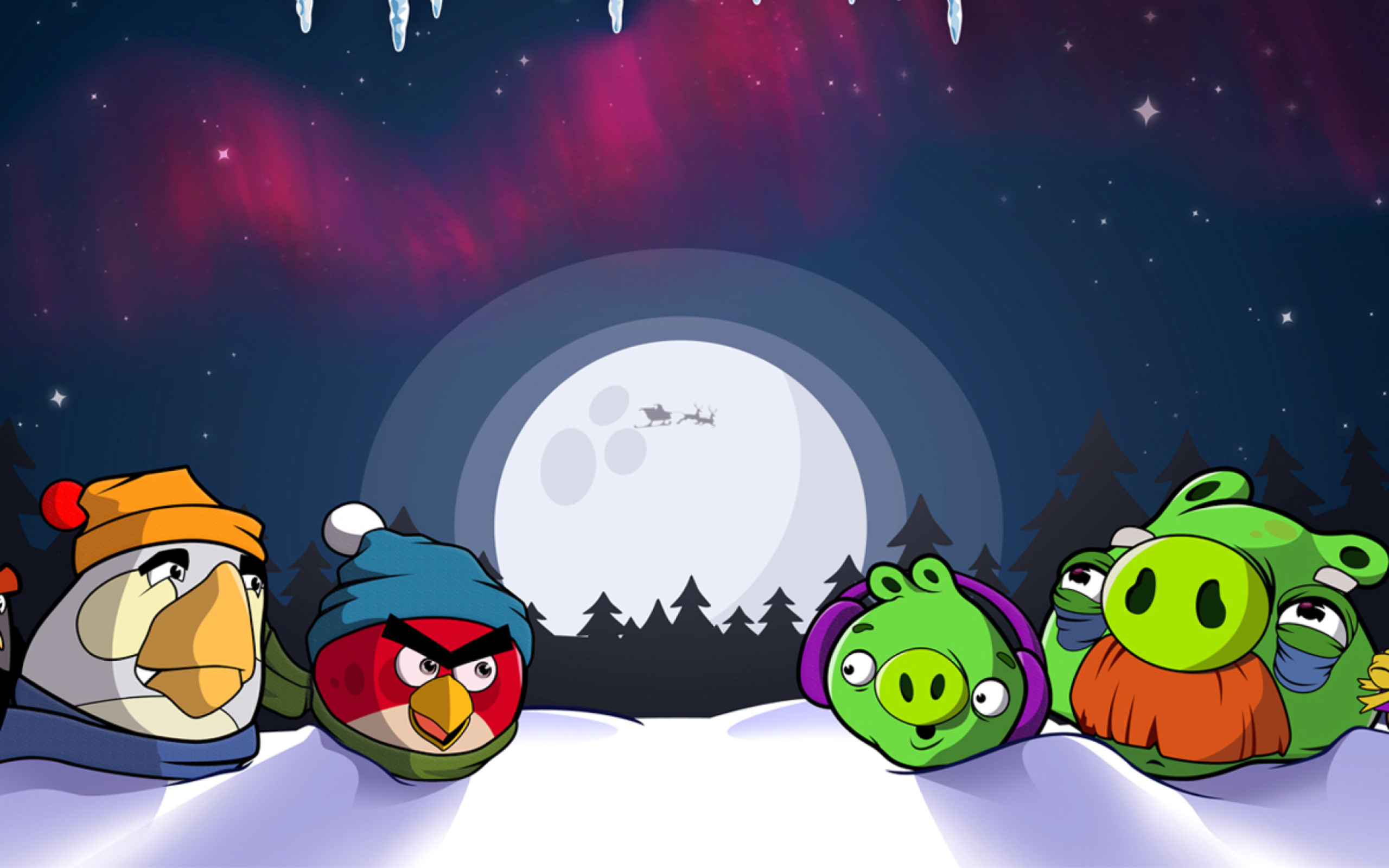 Angry Bird Christmas screenshot #1 2560x1600