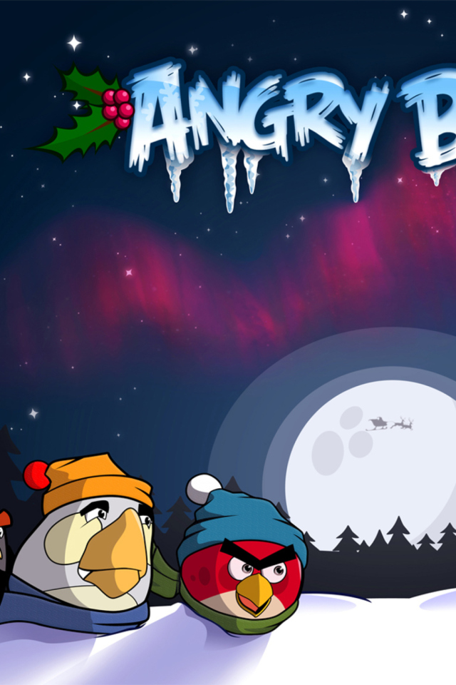 Sfondi Angry Bird Christmas 640x960