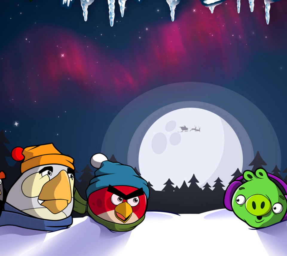Fondo de pantalla Angry Bird Christmas 960x854