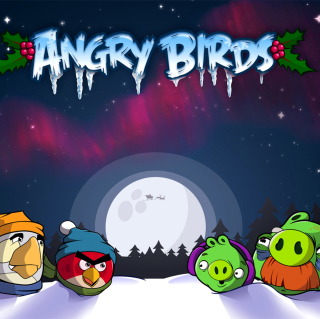 Kostenloses Angry Bird Christmas Wallpaper für iPad