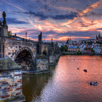 Sfondi Charles Bridge in Prague 208x208
