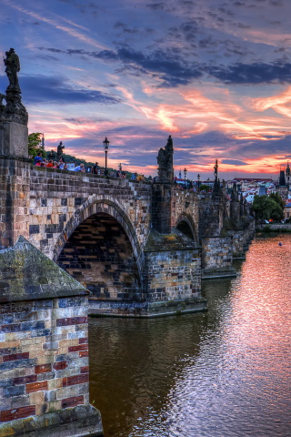 Fondo de pantalla Charles Bridge in Prague 320x480