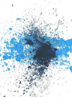 Das Splashes Of Blue Wallpaper 240x320