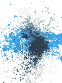 Screenshot №1 pro téma Splashes Of Blue 240x320