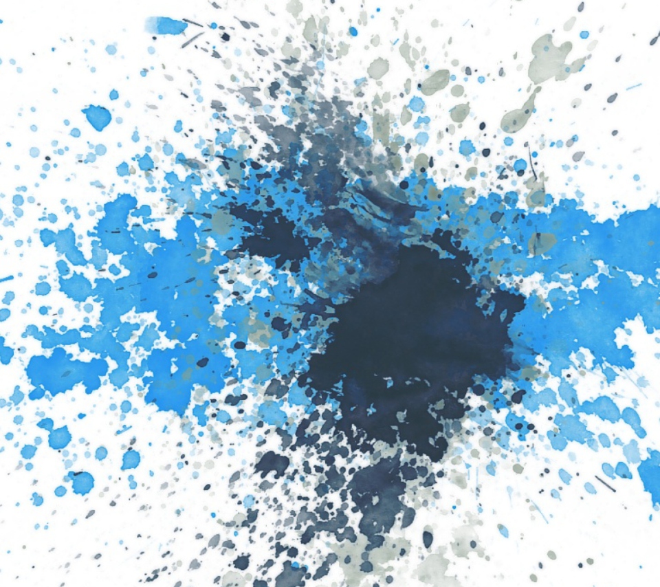 Splashes Of Blue wallpaper 960x854