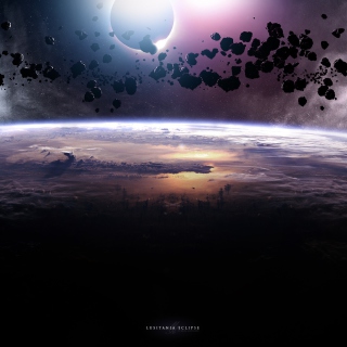 Kostenloses Asteroids Eclipse Wallpaper für iPad Air
