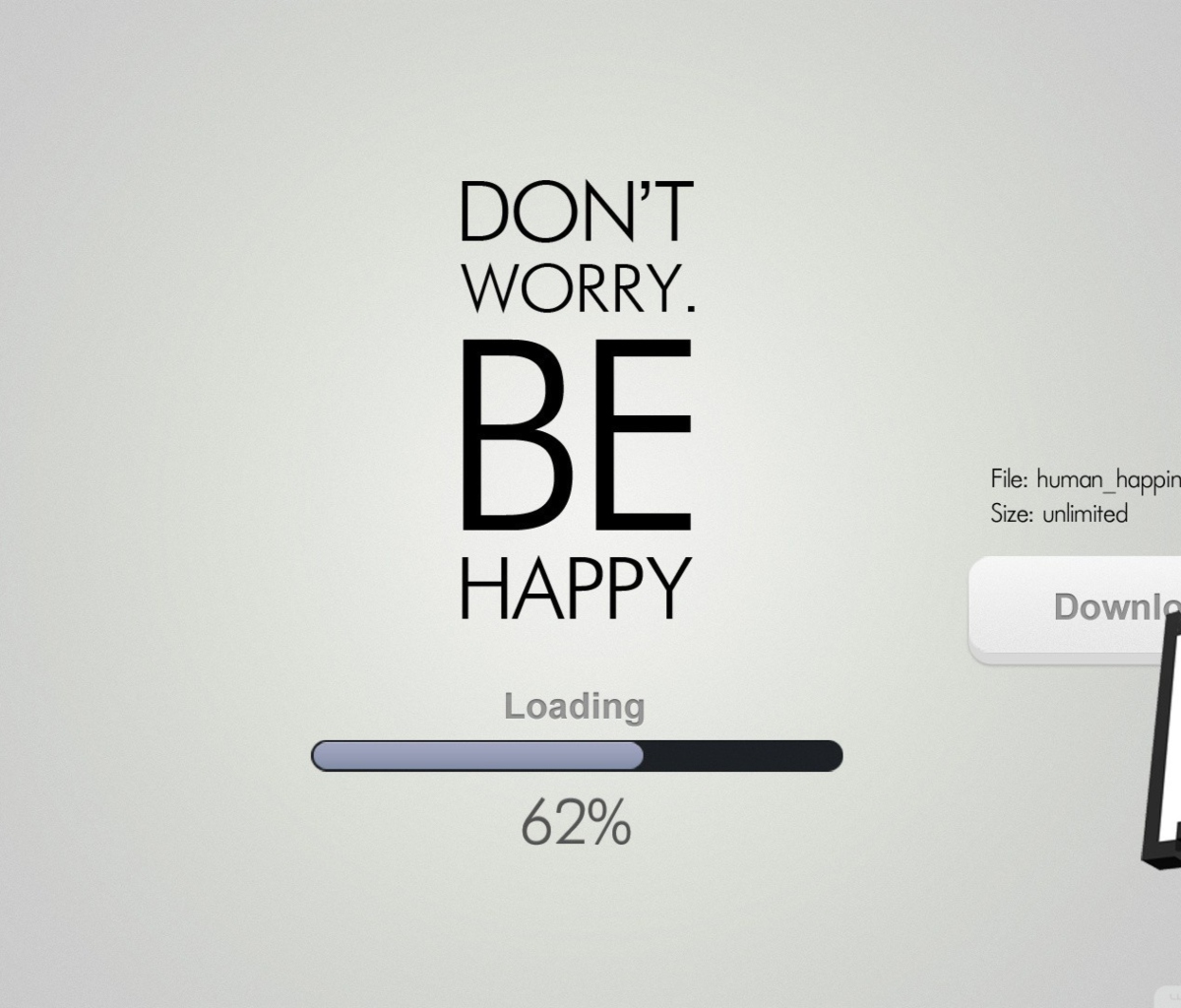 Das Don't Worry Be Happy Wallpaper 1200x1024