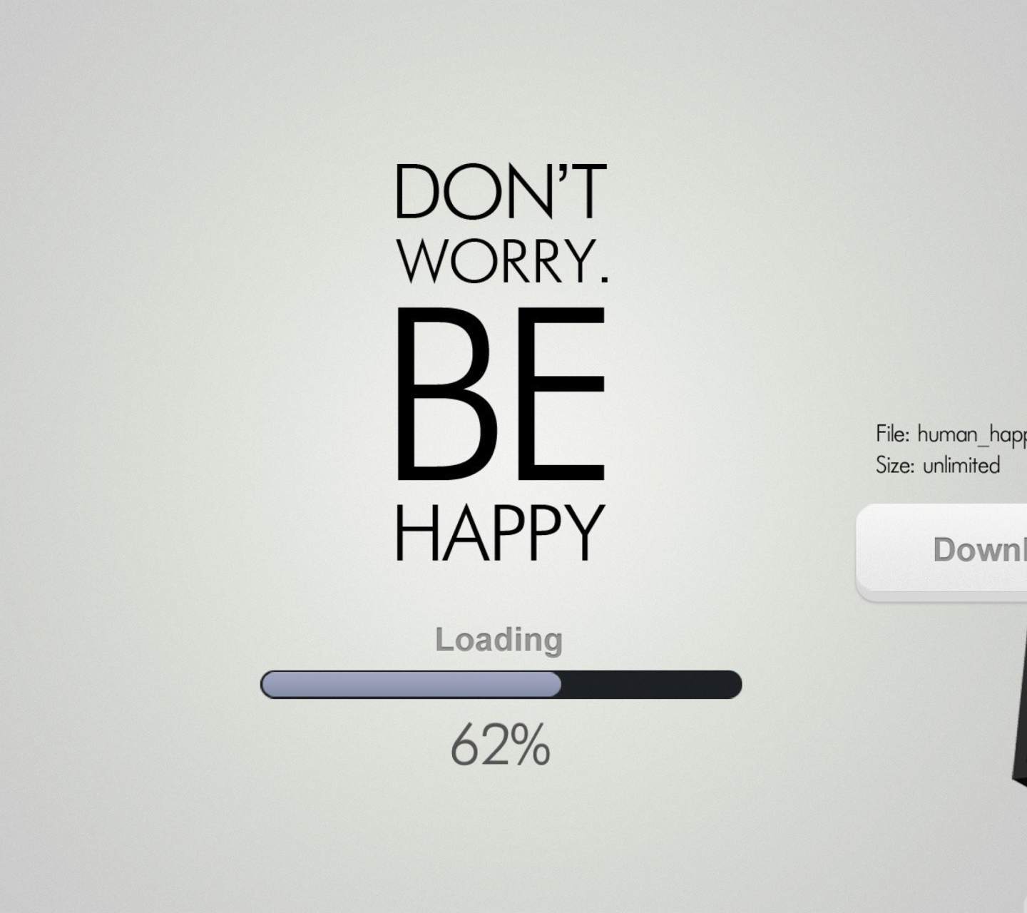 Fondo de pantalla Don't Worry Be Happy 1440x1280