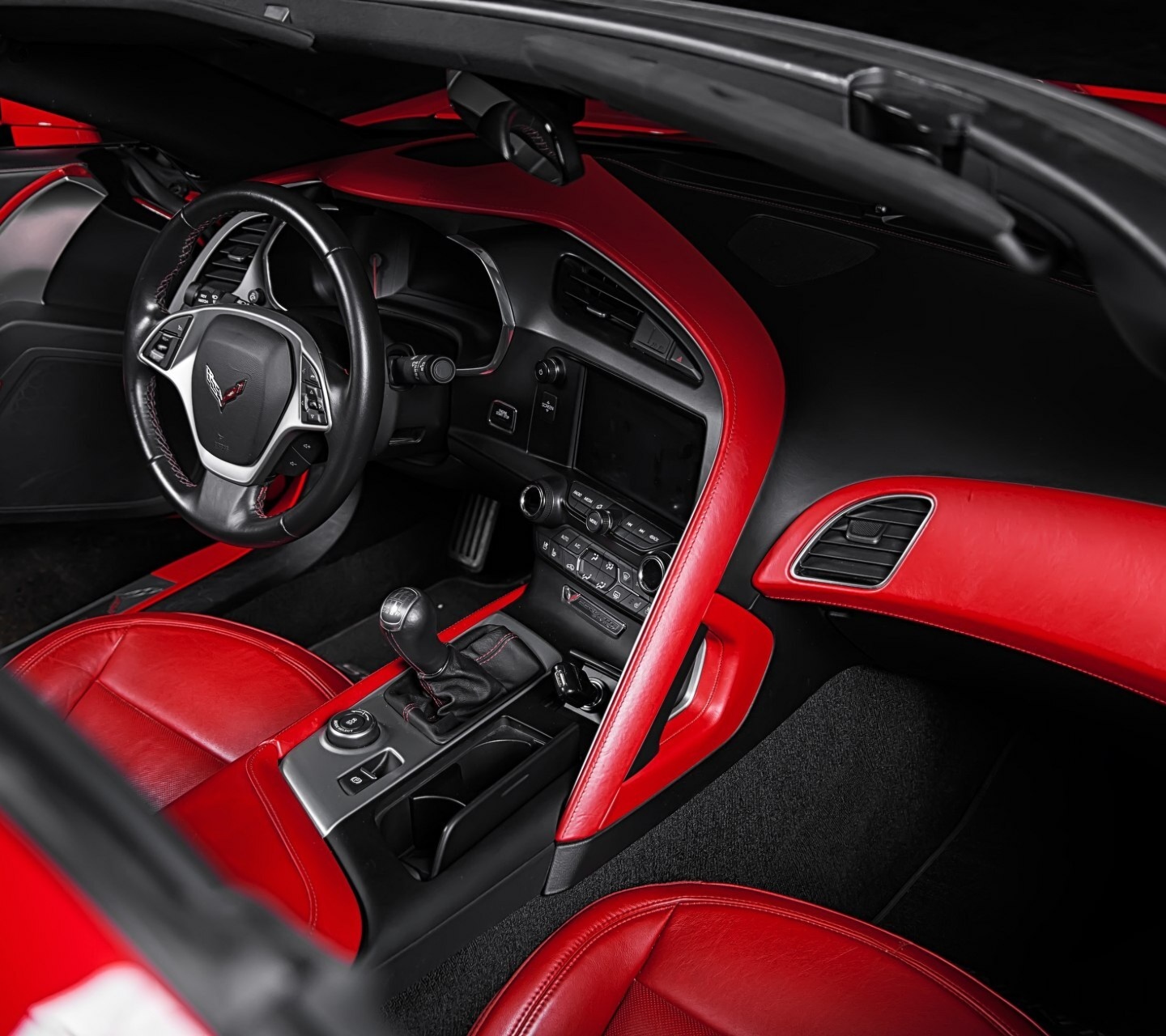 Обои Corvette Stingray C7 Interior 1440x1280