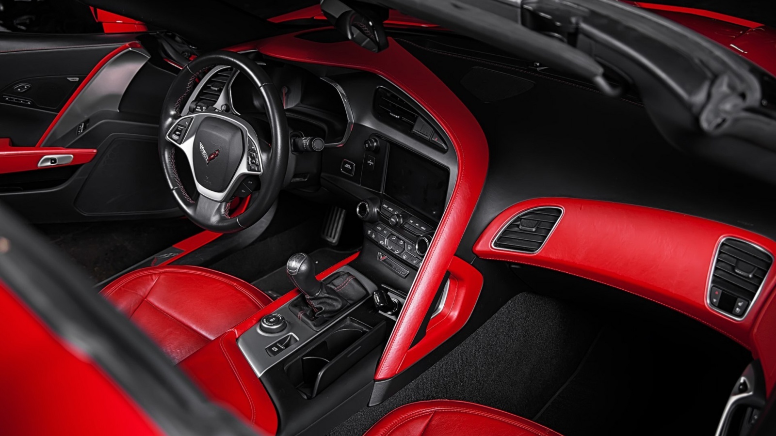 Обои Corvette Stingray C7 Interior 1600x900