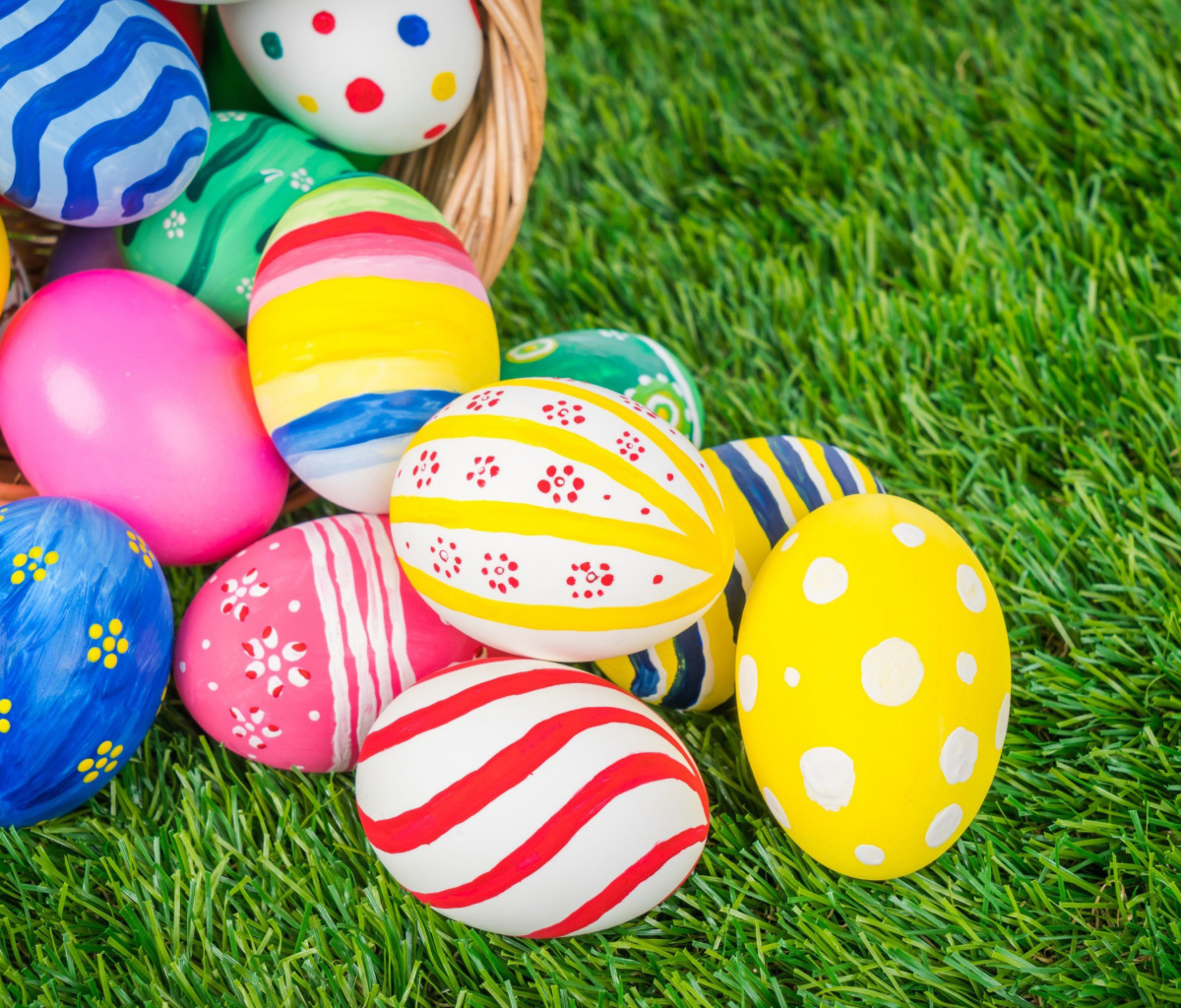 Fondo de pantalla Easter Eggs and Nest 1200x1024