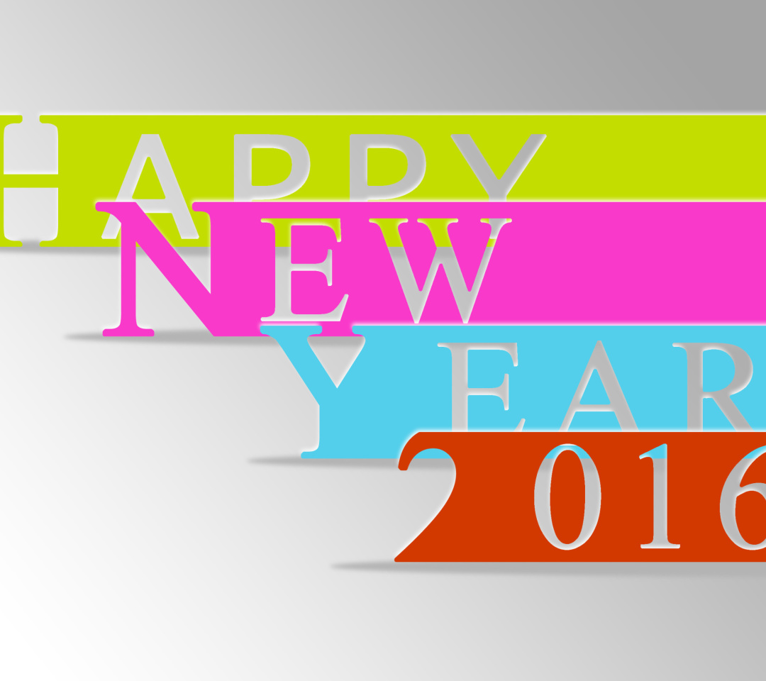 Das Happy New Year 2016 Colorful Wallpaper 1080x960