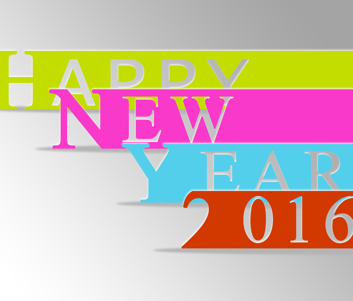 Das Happy New Year 2016 Colorful Wallpaper 1200x1024