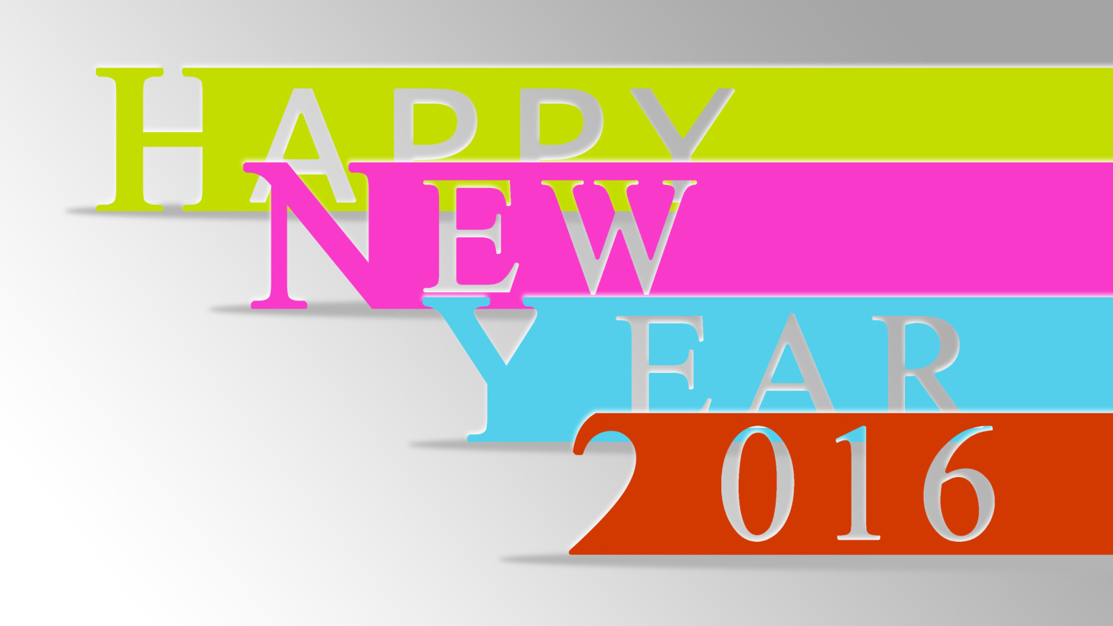 Happy New Year 2016 Colorful screenshot #1 1600x900