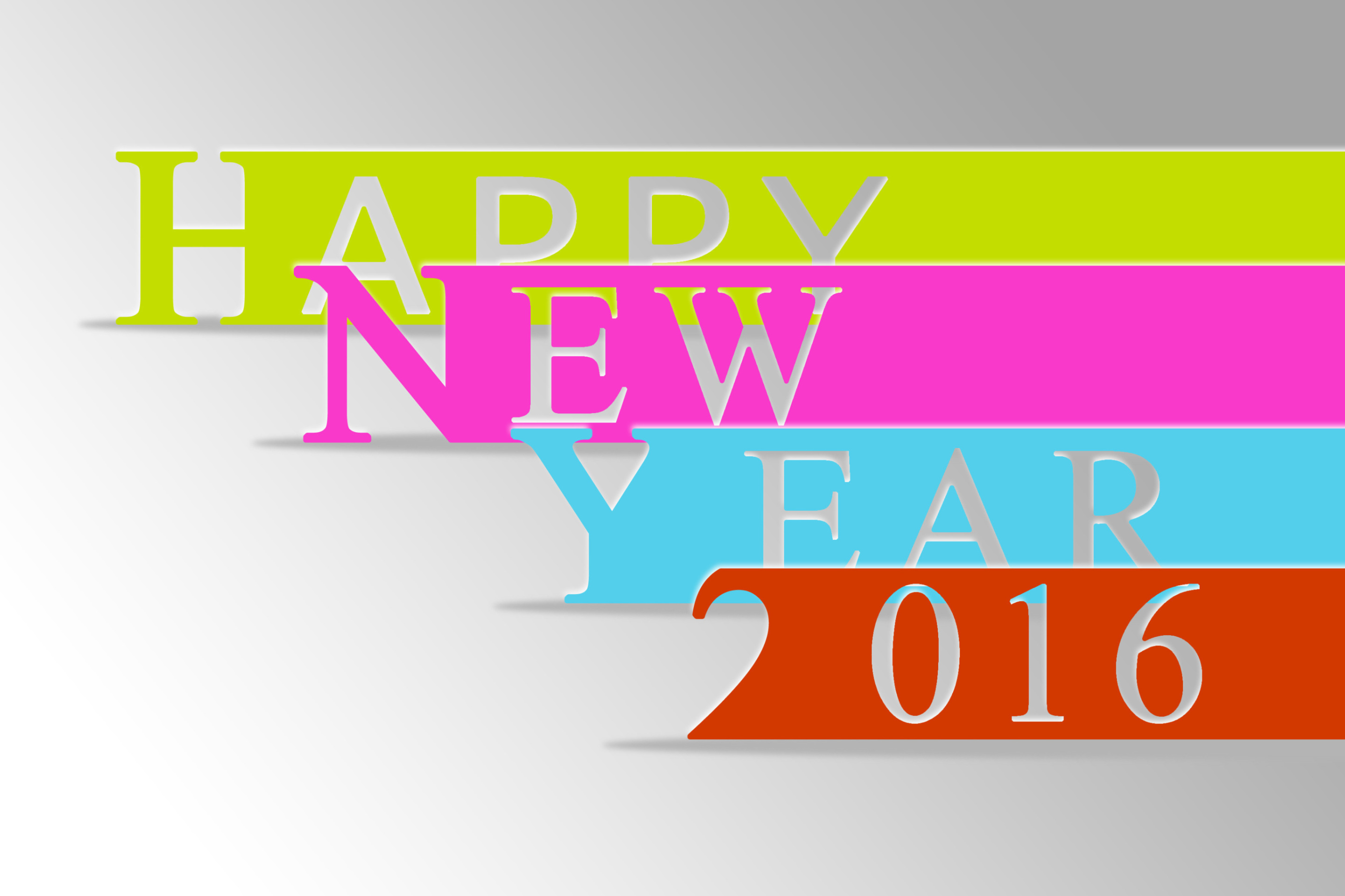 Das Happy New Year 2016 Colorful Wallpaper 2880x1920